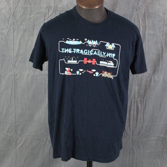 Band Shirt - Tragically Hip Man Machine Poem Tour 2016- Men's Large - Picture 1 of 9